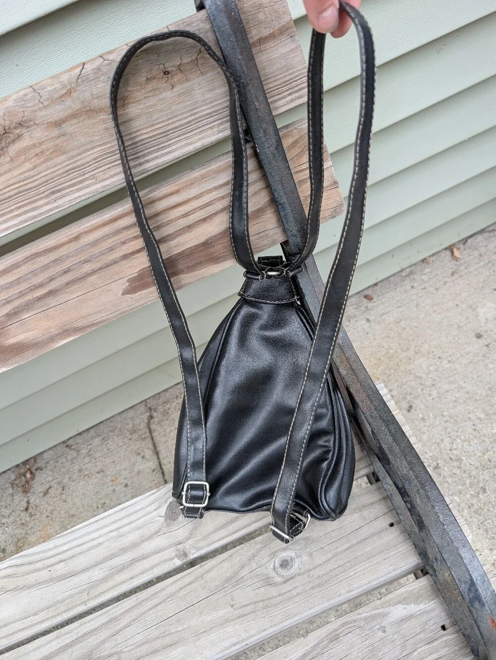Vintage Y2K Arizona Jean Company Faux Leather Mini  Backpack